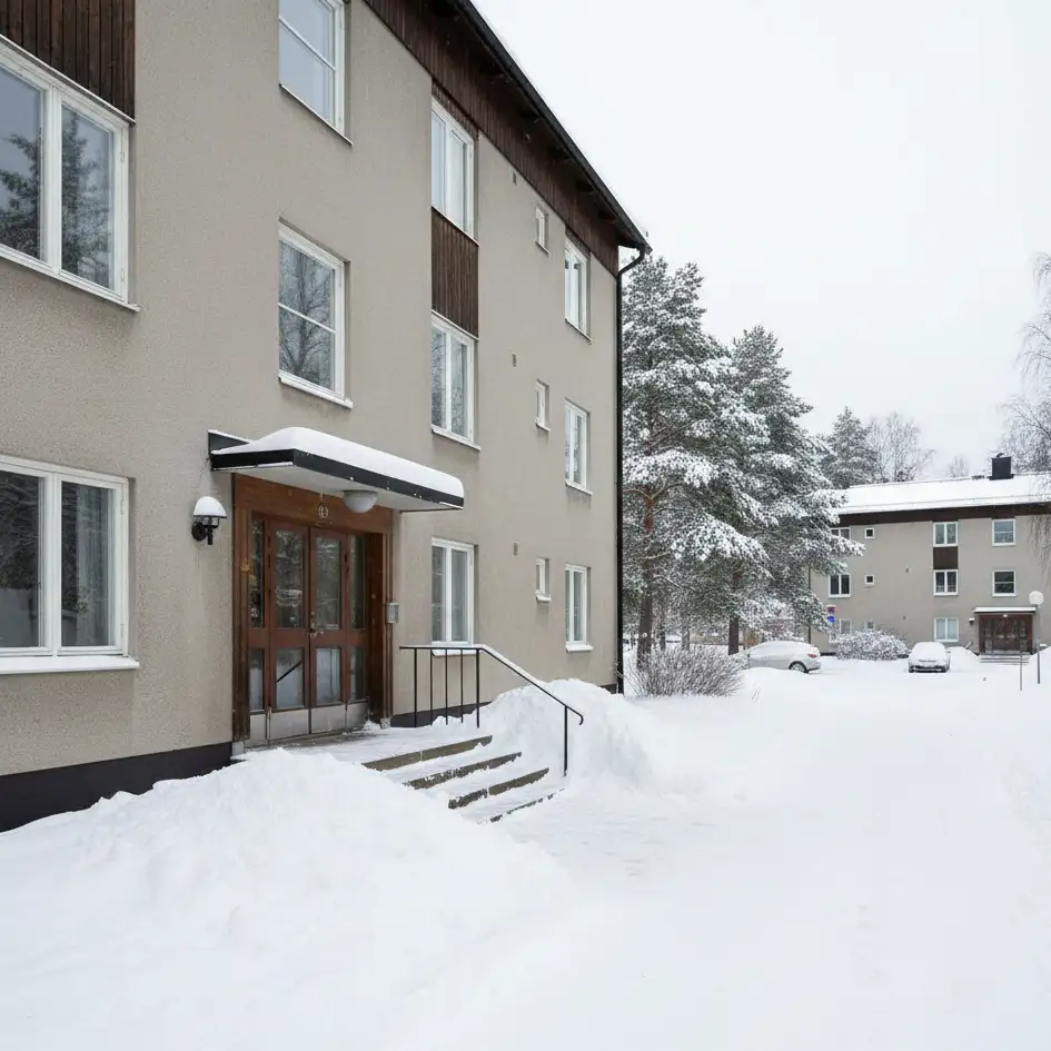 Snöskottning av entréer och fastigheter